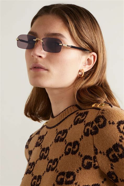 gucci slim rectangular sunglasses|gucci rectangle sunglasses women.